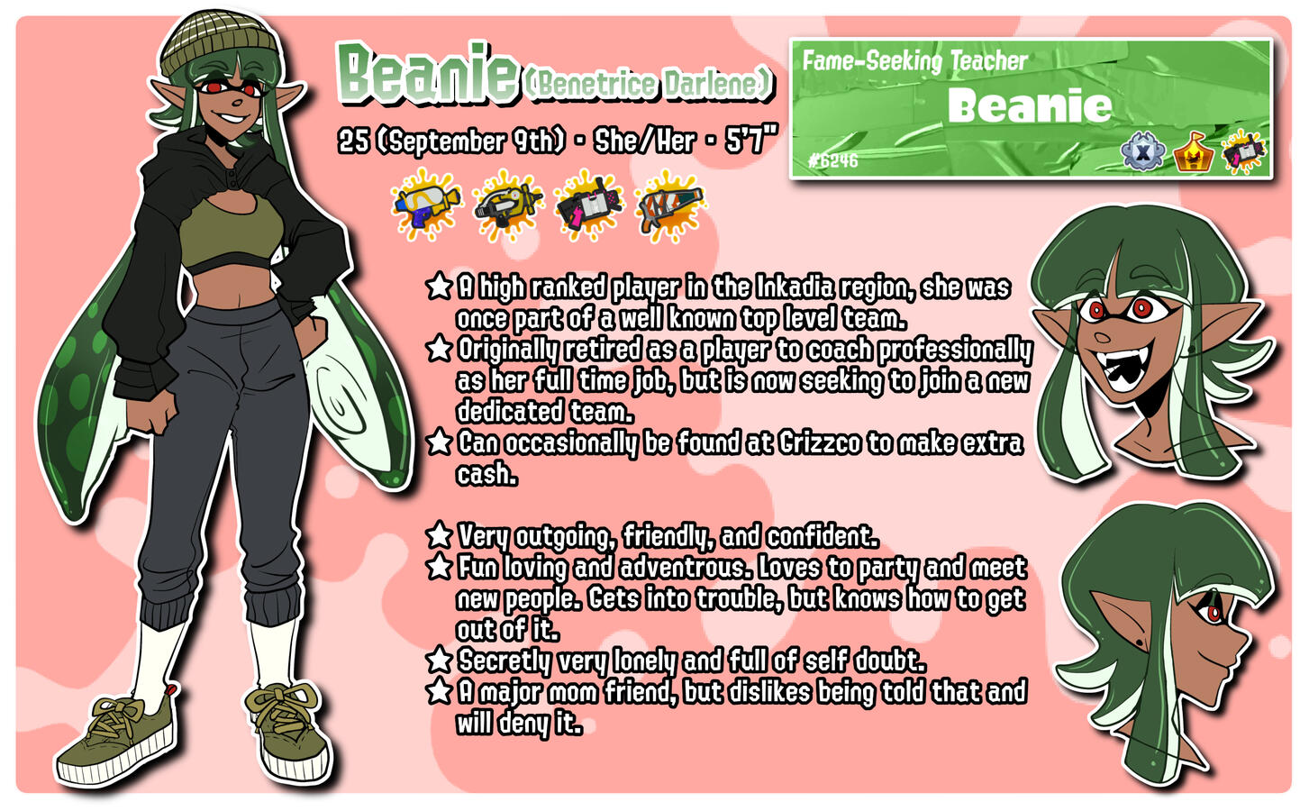 Beanie | Original character designed for the Splatoon franchise belonging to Nintendo