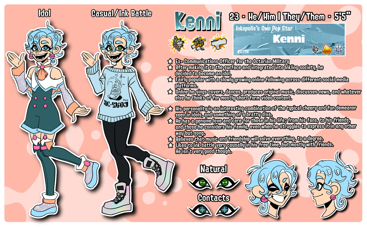Kenni | Original character designed for the Splatoon franchise belonging to Nintendo